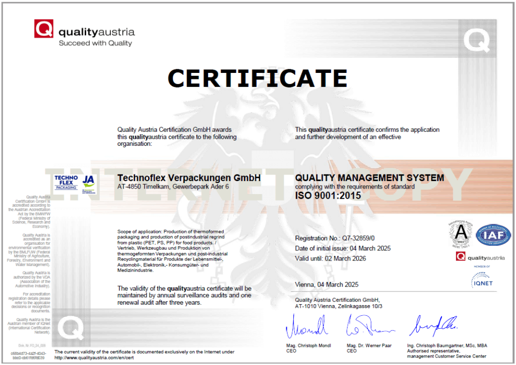 ISO certifications 1